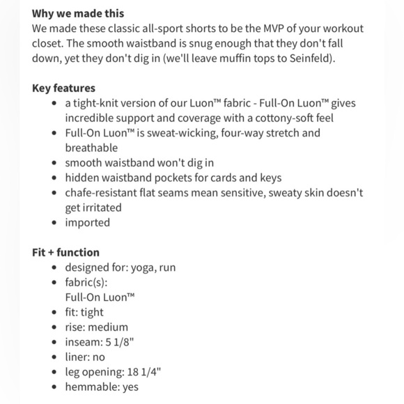 Lululemon Athletica Black Reversible Double Sided Shorts Women’s Size 10 - Picture 10 of 10